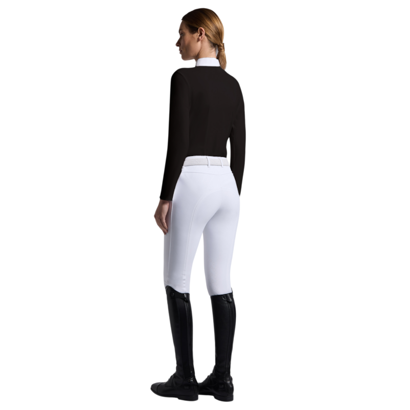 Cavalleria Toscana - Polo manches longues femme Squins Bib noir