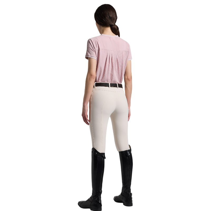 Cavalleria Toscana - Dames Korte Mouw T-Shirt Stripe Jersey Violet Ice