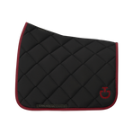 Cavalleria Toscana - Tapis de dressage Diamond Quilted noir/ bordeaux | - Ohlala
