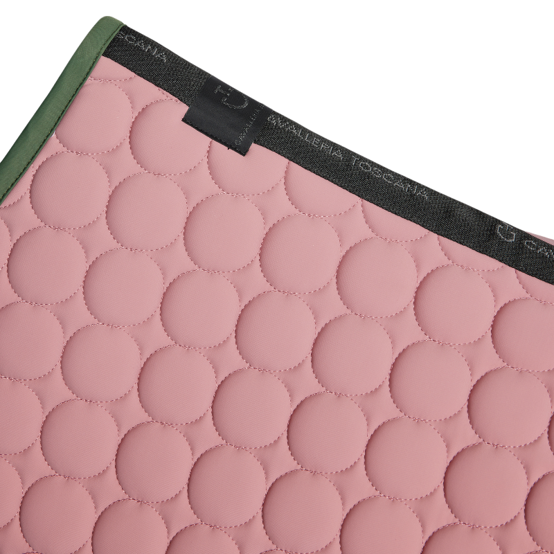 Cavalleria Toscana - Tapis de selle Circle Quilted candy pink/ forest green | - Ohlala