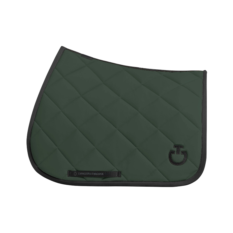 Tapis de selle Diamond Quilted Jersey jungle green Cavalleria Toscana | OHLALA Tapis de selle Diamond Quilted Jersey jungle green Cavalleria Toscana | OHLALA
