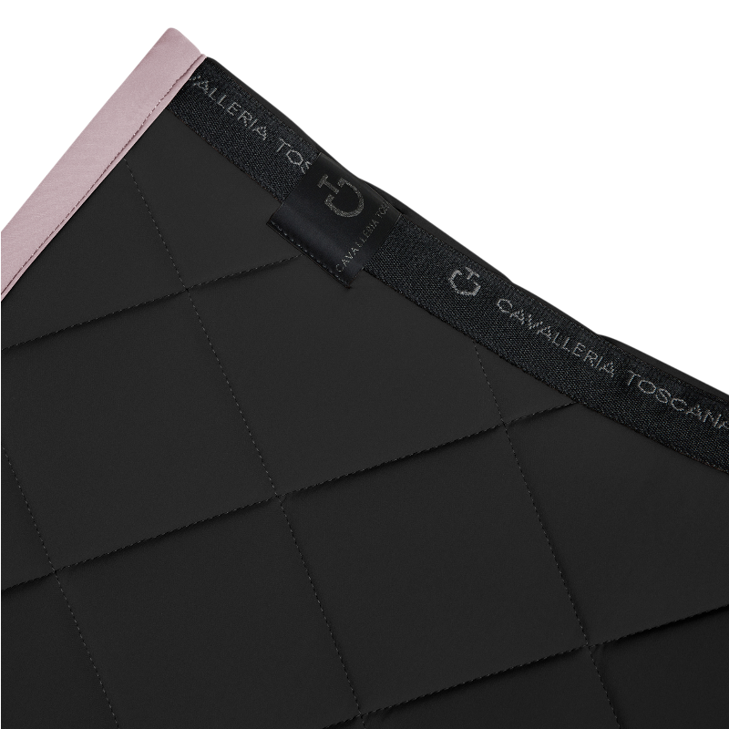 Cavalleria Toscana - Tapis de selle Diamond Quilted Jersey noir/ violet ice | - Ohlala