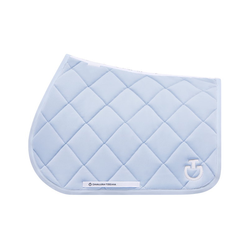 Cavalleria Toscana - Tapis de selle Diamond Quilted Jersey sky blue | - Ohlala