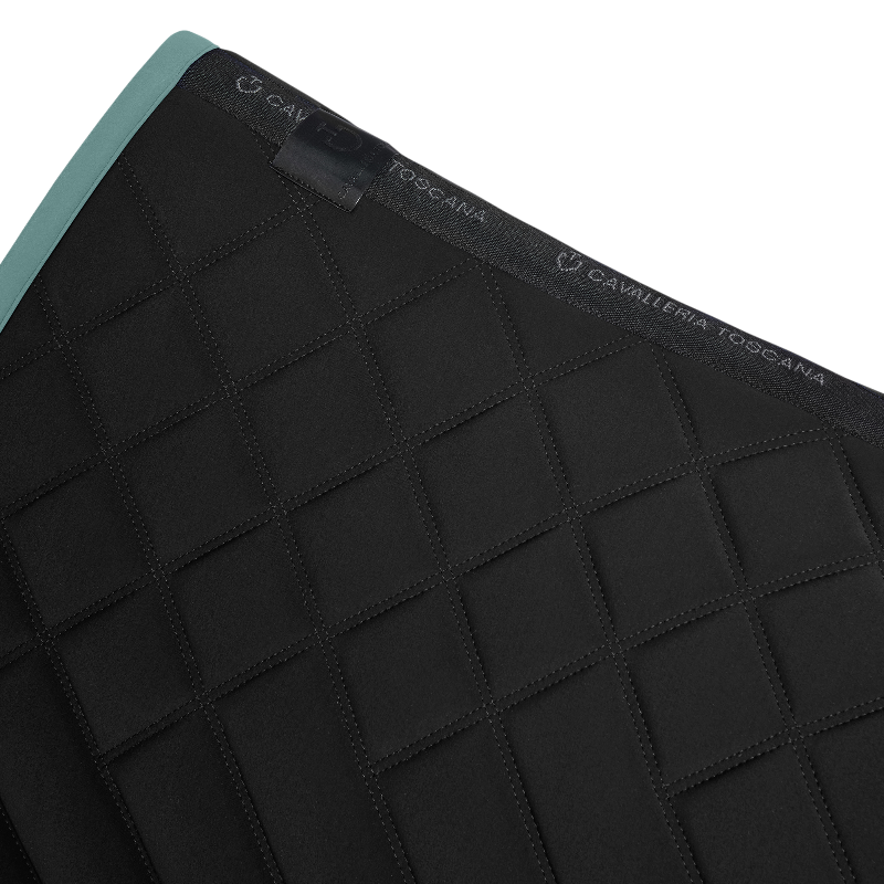 Cavalleria Toscana - Tapis de selle Diamonds and Lines Quilted noir/ mint