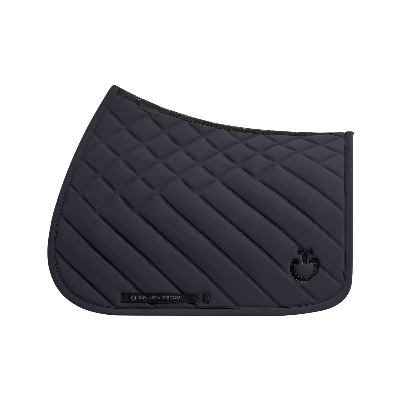 Cavalleria Toscana - Tapis de selle Diamonds and Lines ocean blue