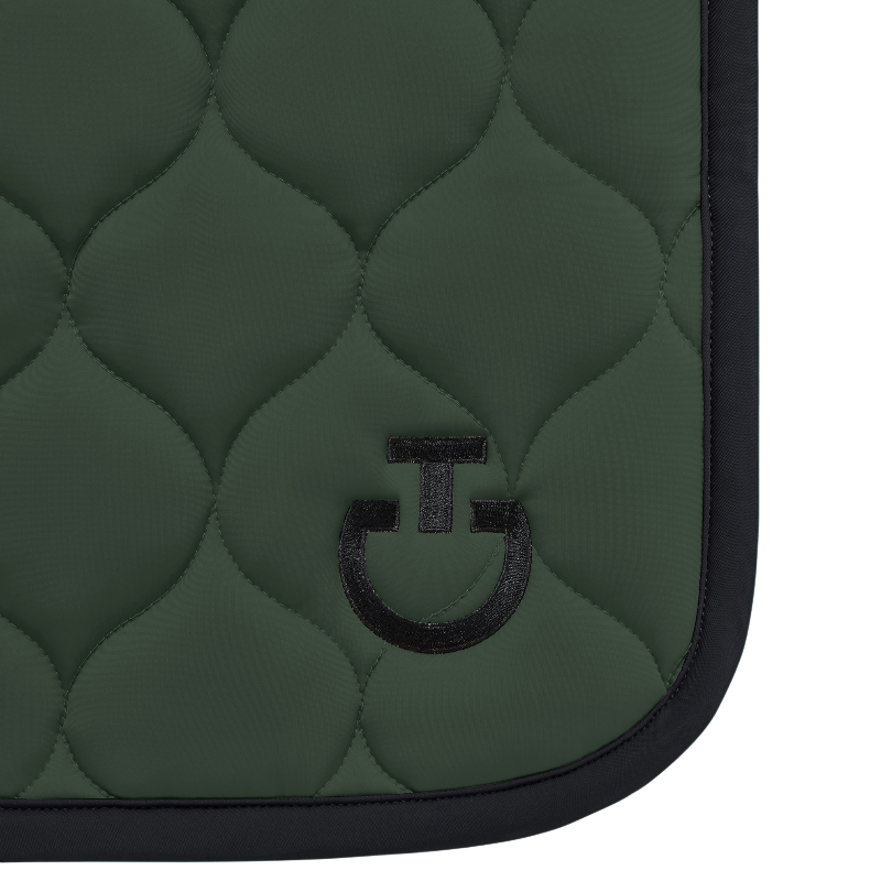 Cavalleria Toscana - Zadeldek New Circular Quilted Jersey jungle green | - Ohlala