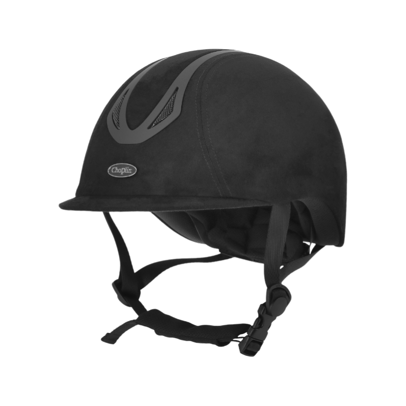Choplin - Casque d'équitation Aero Velvet noir mat | - Ohlala