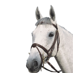 Canter - Gevoerd plat bridon met bruine teugels | - Ohlala