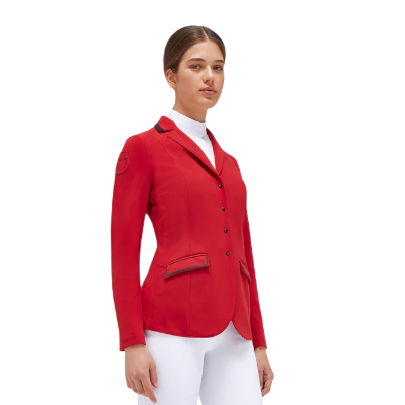 Cavalleria Toscana - Veste de concours femme jersey broderie rouge | - Ohlala