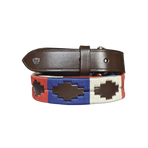 Flags & Cup - Ceinture Chukka marron/bleu/rouge | - Ohlala