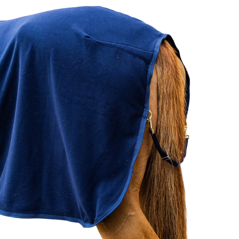 Kentucky Horsewear - Droogdeken met nekdeel Fleece Rug marine | - Ohlala