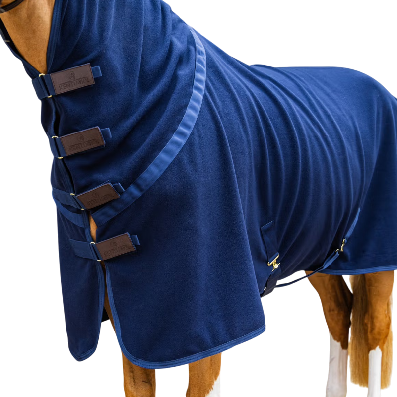 Kentucky Horsewear - Droogdeken met nekdeel Fleece Rug marine | - Ohlala