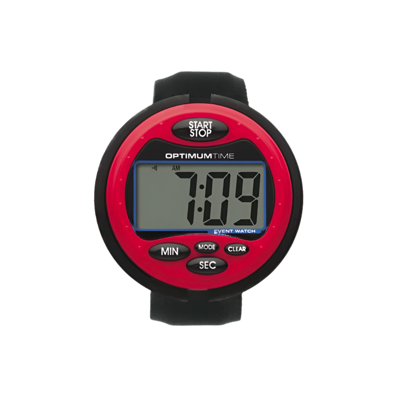 Optimum Time - Chronomètre rouge | - Ohlala