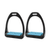 Compositi - Stijgbeugels Soft reflex zwart/ turquoise | - Ohlala