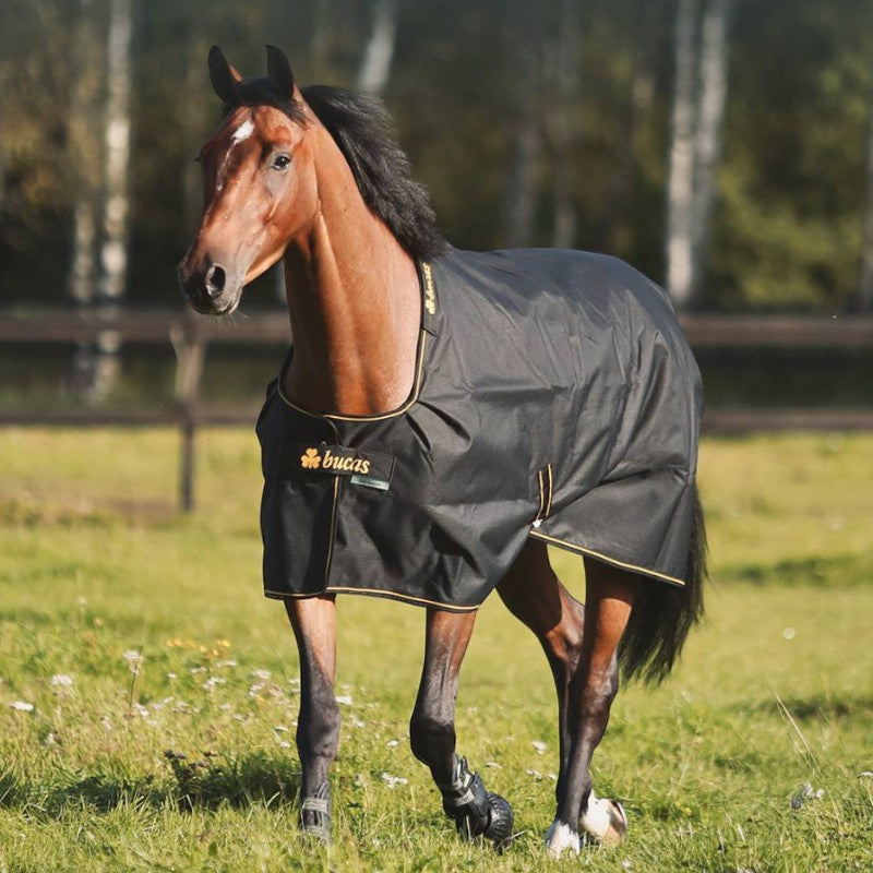 Bucas - Couverture d'extérieur Irish Turnout 300 noir/ gold 300g
