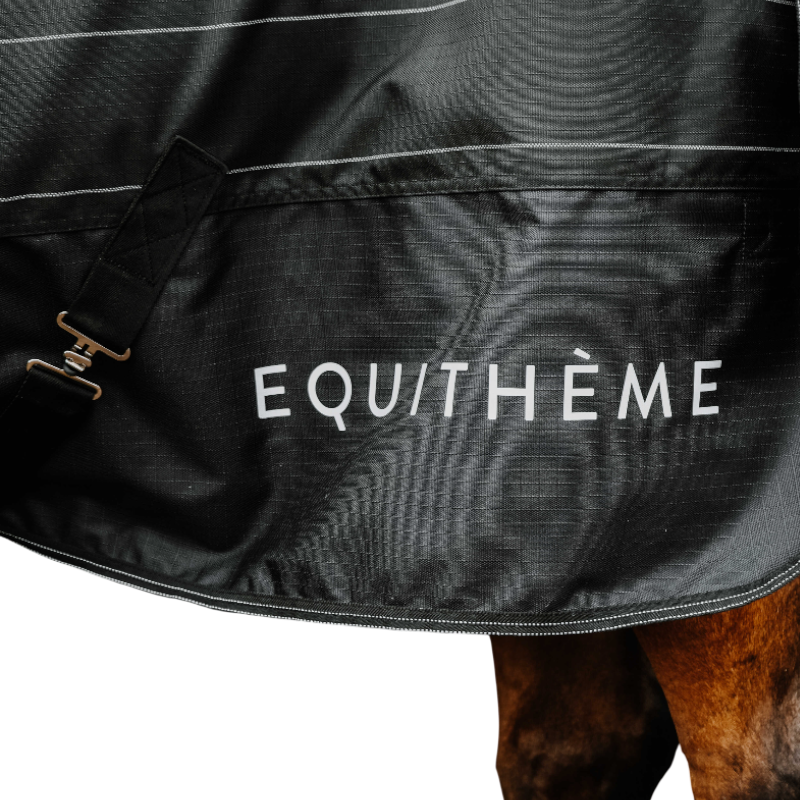 Equithème - Buitendeken Tyrex Lumin 600D zwart 50g | - Ohlala