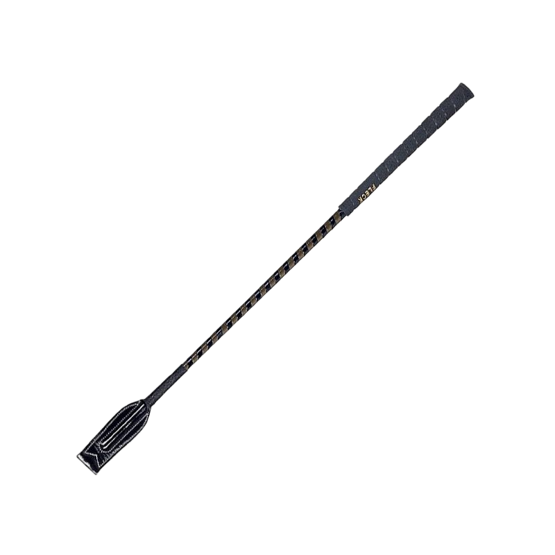 Fleck - Cravache claquette vernis brun/ noir