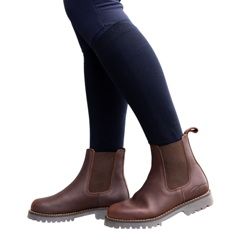 Dyon - Boots d'équitation en cuir Chelsea marron | - Ohlala