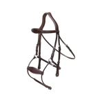 Dyon - Bridon muserolle hybride New English Collection havane | - Ohlala