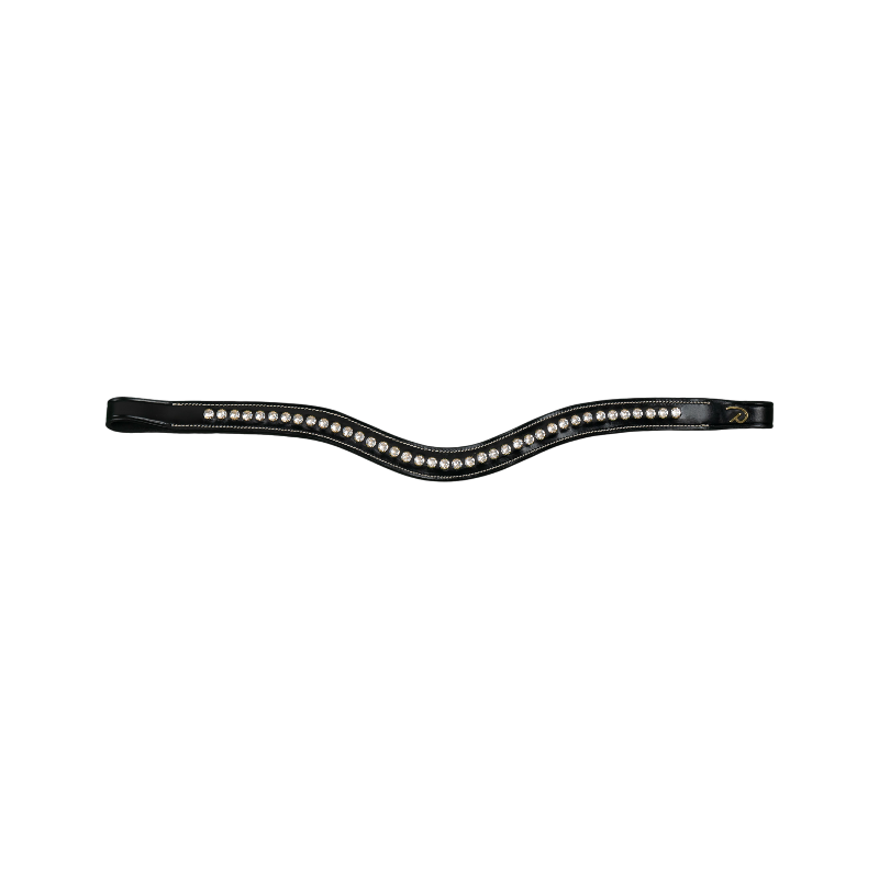 Dyon - Frontal V Swarovski blanc D Collection noir | - Ohlala