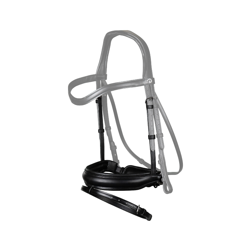 Dyon - Muserolle combinée mat Pull-back New English Collection noir | - Ohlala