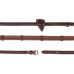 Dyon - Rubber teugels 1/2 met 7 stoppers gevlochten afwerking bruin | - Ohlala
