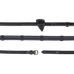Dyon - Rubber teugels 1/2 met 7 stoppers gevlochten afwerking zwart | - Ohlala