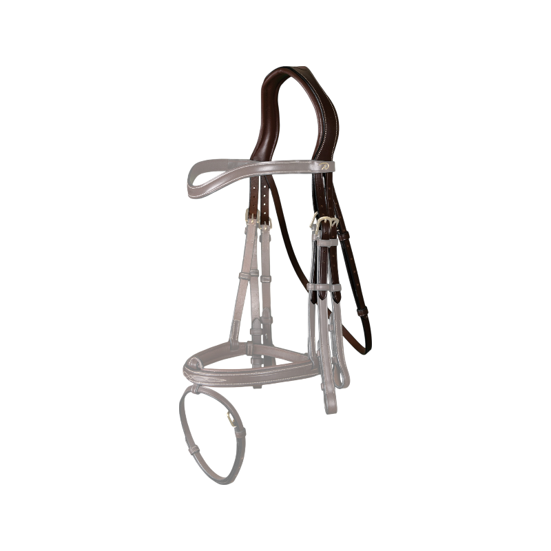 Dyon - Têtière de bride D Collection marron | - Ohlala