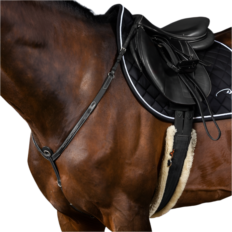 Collier Poitrine Souple Noir – DP Saddlery – équitation