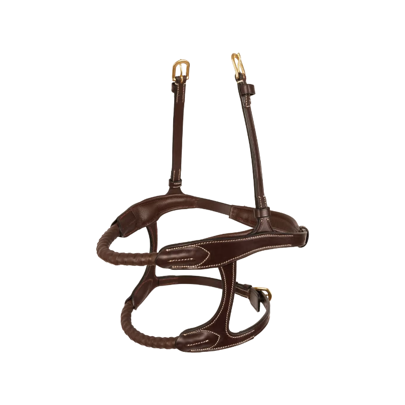 Dyon - Double muserolle corde/ cuir Dy'on Collection marron