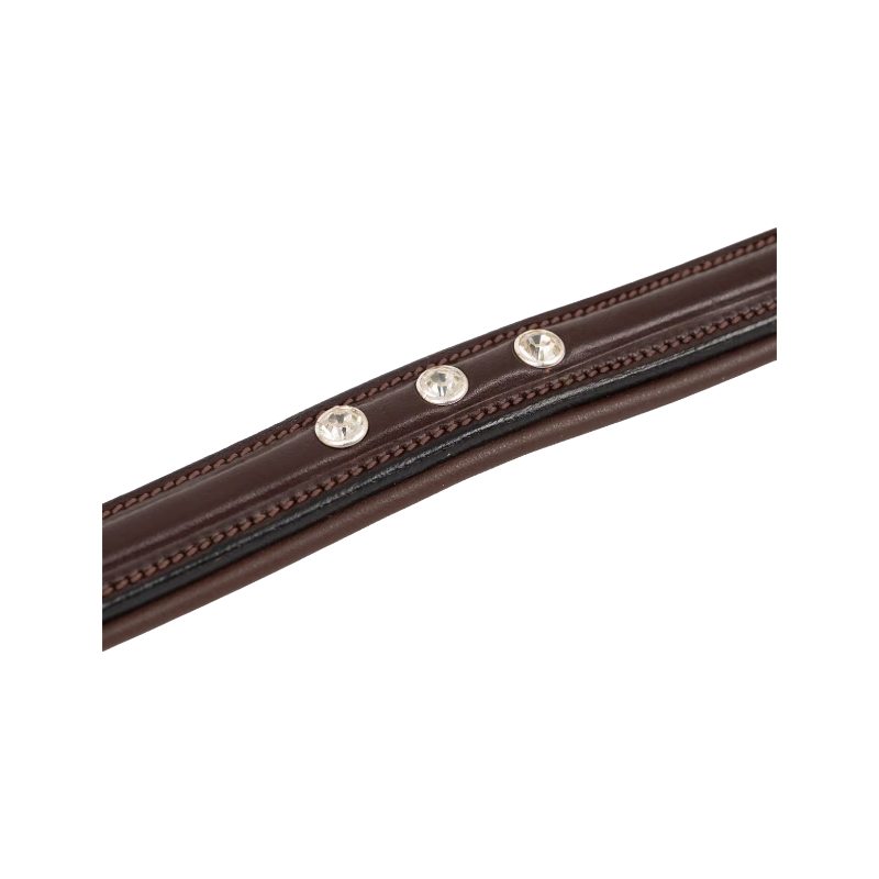 Dyon - Frontal droit 3 strass Diamant New English Collection marron