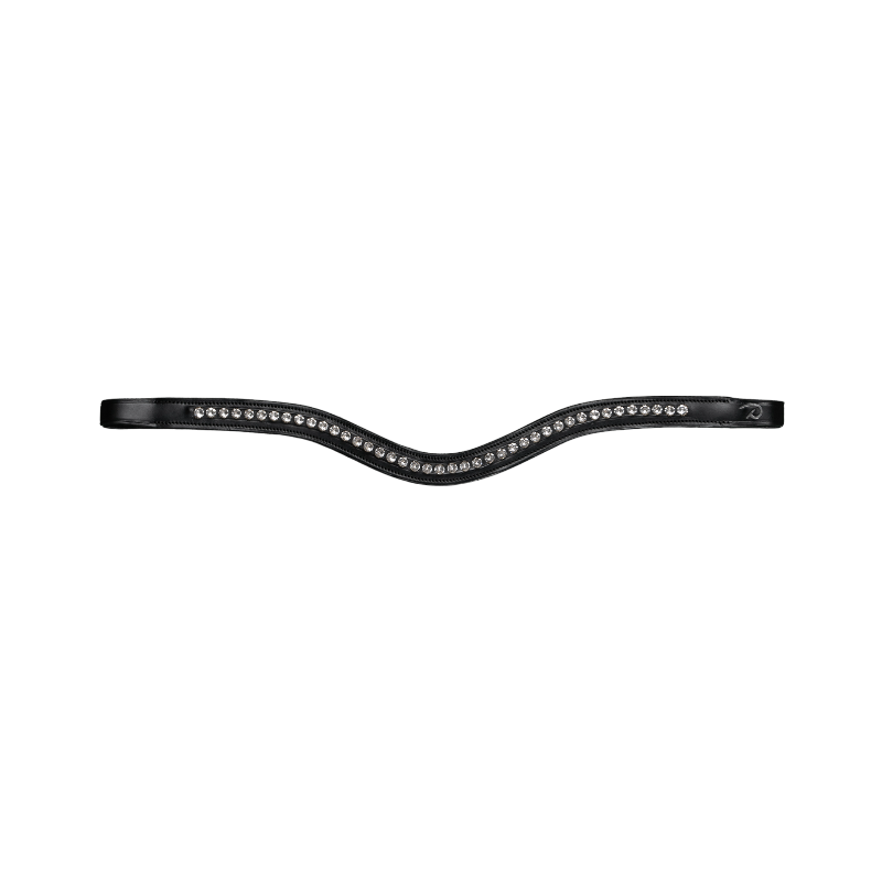 Dyon - Frontal en V Swarovski blanc New English Collection noir | - Ohlala
