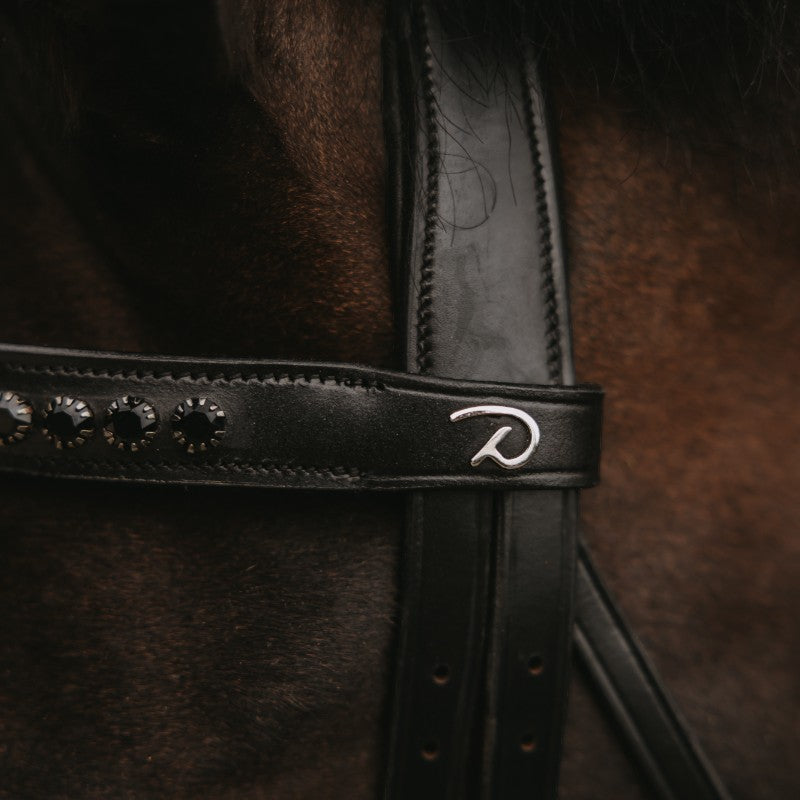 Dyon - Frontal en V Swarovski noir New English Collection noir | - Ohlala