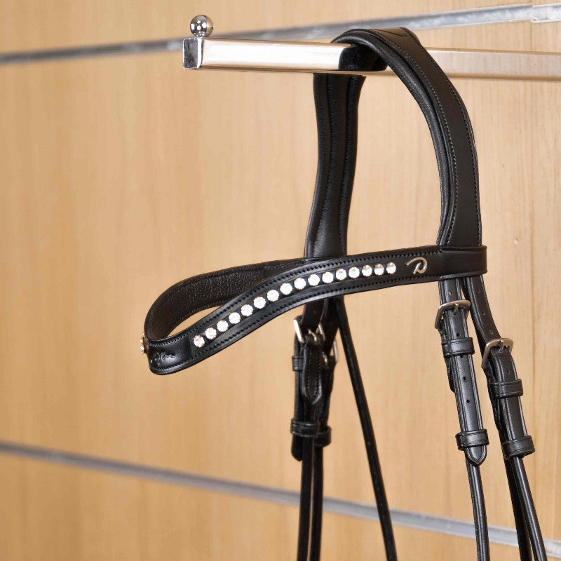 Dyon - Frontal en V demi Swarovski New English Collection noir | - Ohlala