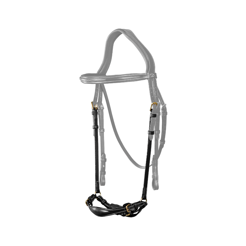 Dyon - Muserolle allemande ajustable D Collection noir | - Ohlala