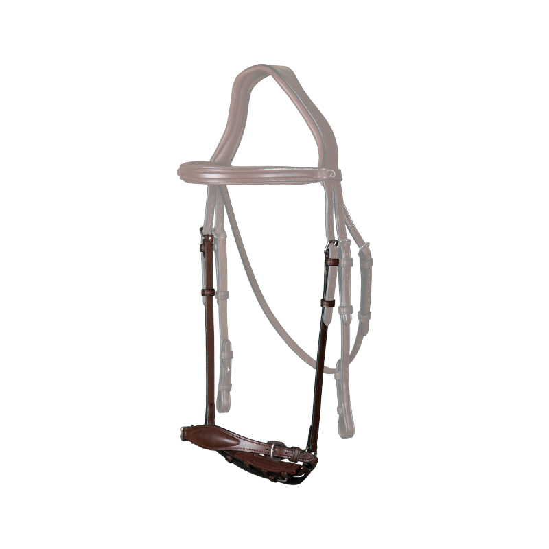 Dyon - Muserolle allemande ajustable New English Collection brun | - Ohlala