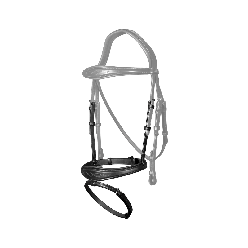 Dyon - Muserolle combinée New English Collection noir | - Ohlala