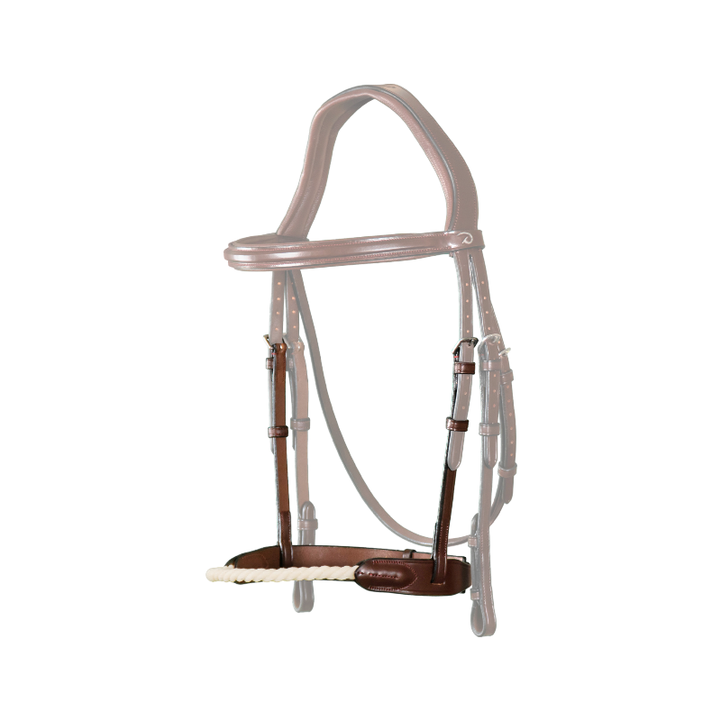 Dyon - Muserolle corde New English Collection brun | - Ohlala