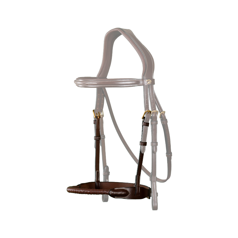 Dyon - Muserolle en corde recouverte de cuir D Collection brun | - Ohlala