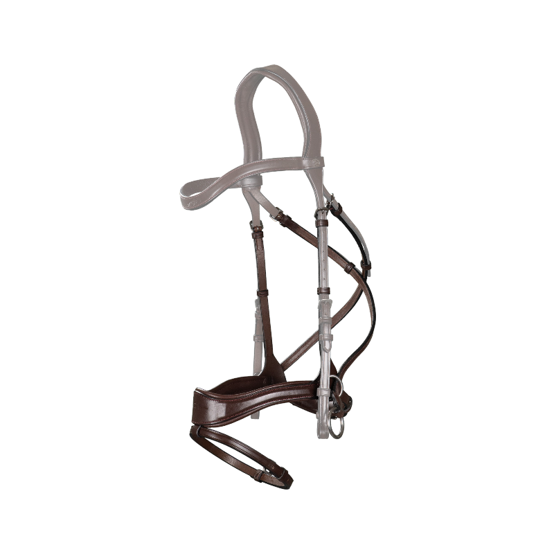 Dyon - Muserolle D Motion avec noseband New English collection brun | - Ohlala