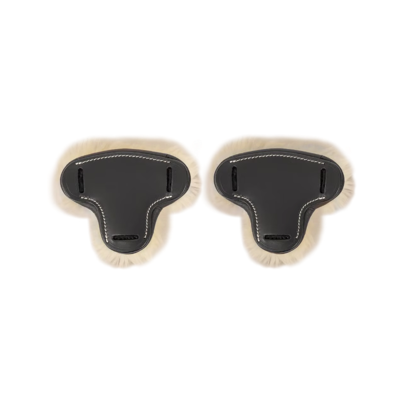 Dyon - Protection d'hackamore en T mouton artificiel noir