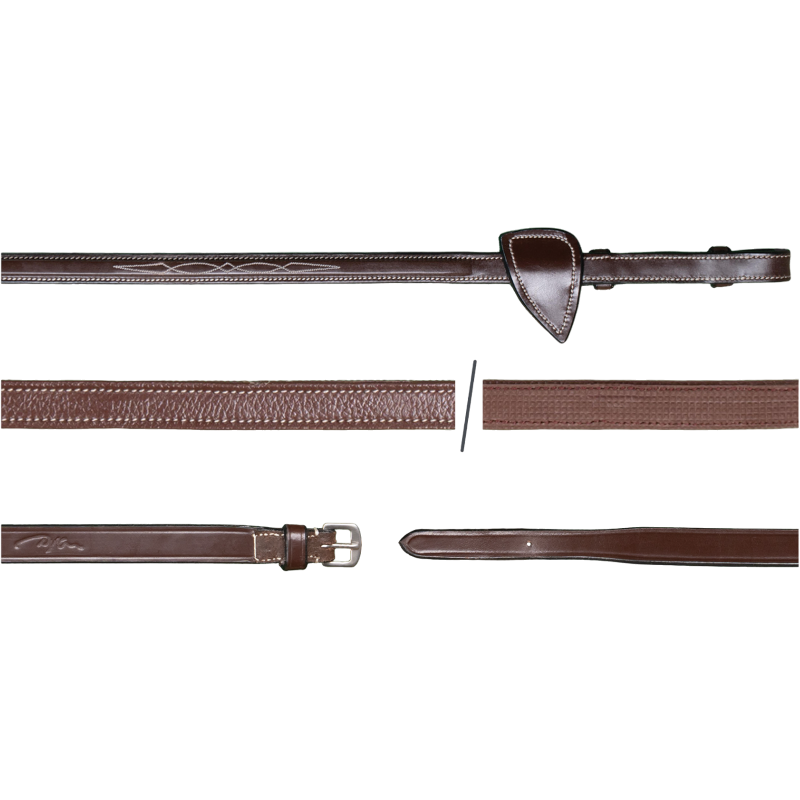 Dyon - Rênes Hunter 1/2 US Collection marron | - Ohlala