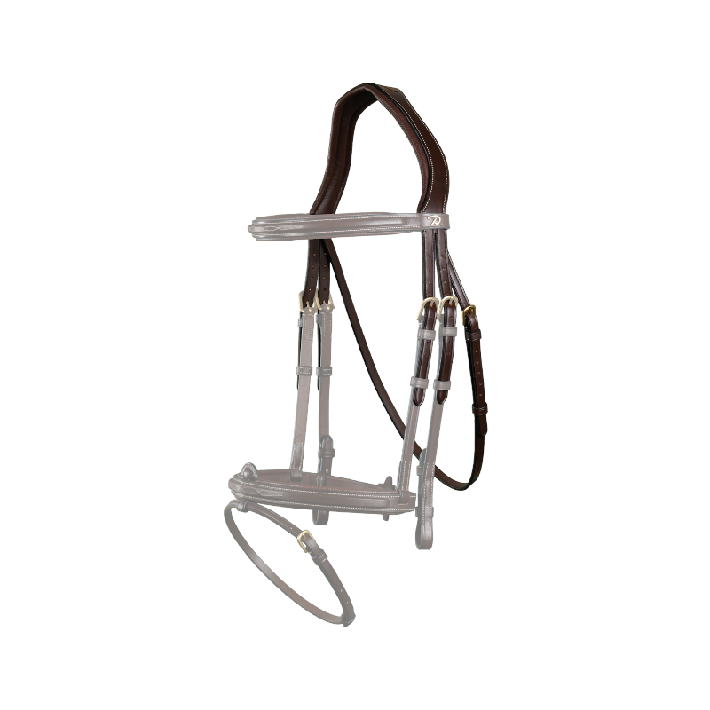 Dyon - Têtière avec sous-gorge D Collection brun | - Ohlala