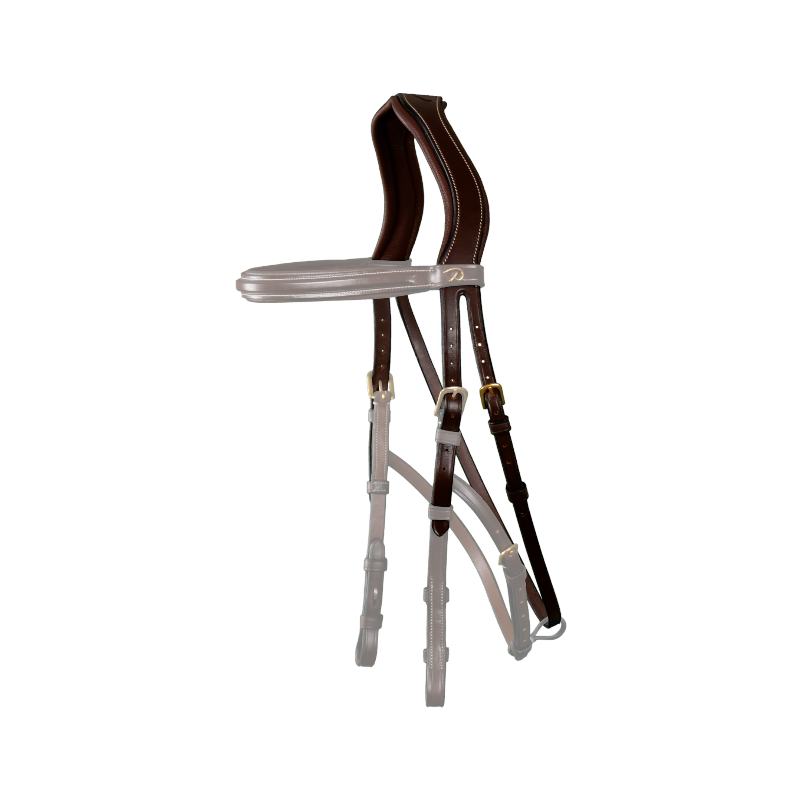 Dyon - Têtière pour hackamore D Collection marron | - Ohlala