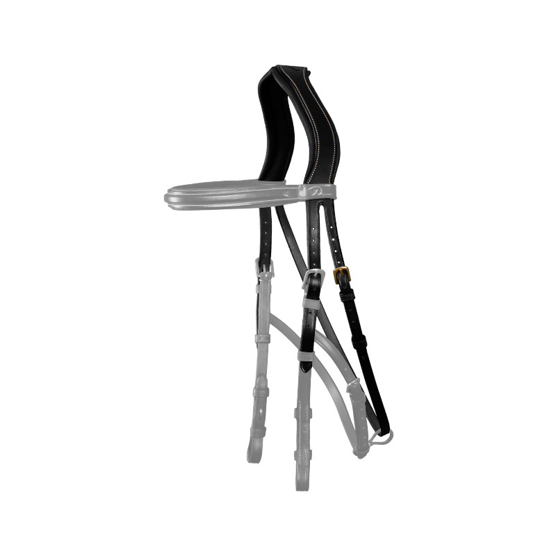 Dyon - Têtière pour hackamore D Collection noir | - Ohlala