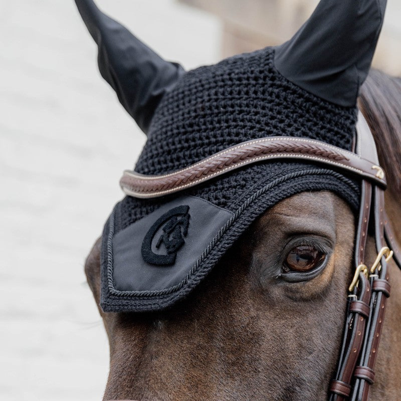 Dyon - Bridon muserolle combinée Tressé Pull Back noir | - Ohlala