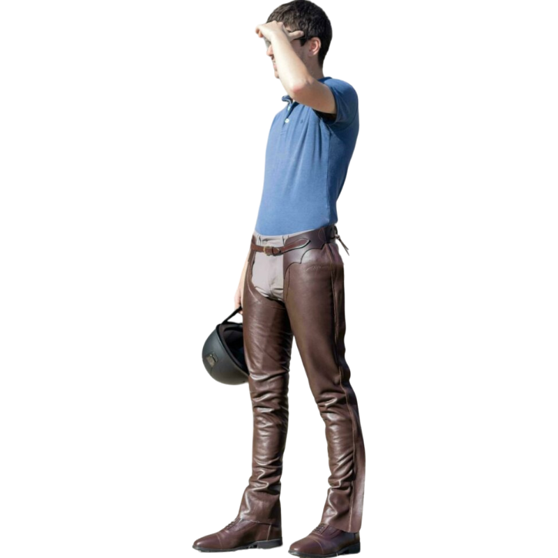 Chaps en cuir daim avec bordure couleur sable - Western Apparel Chaps en cuir daim avec bordure couleur sable - Western Apparel