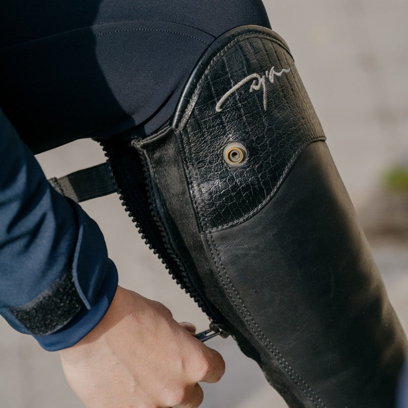 Mini-chaps Exel Noir croco | - Ohlala