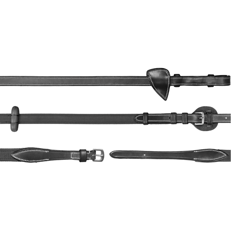 Dyon - Rênes ajustables 5/8 US Collection noir | - Ohlala