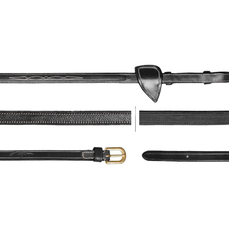 Dyon - Rênes Hunter 1/2 D Collection noir | - Ohlala